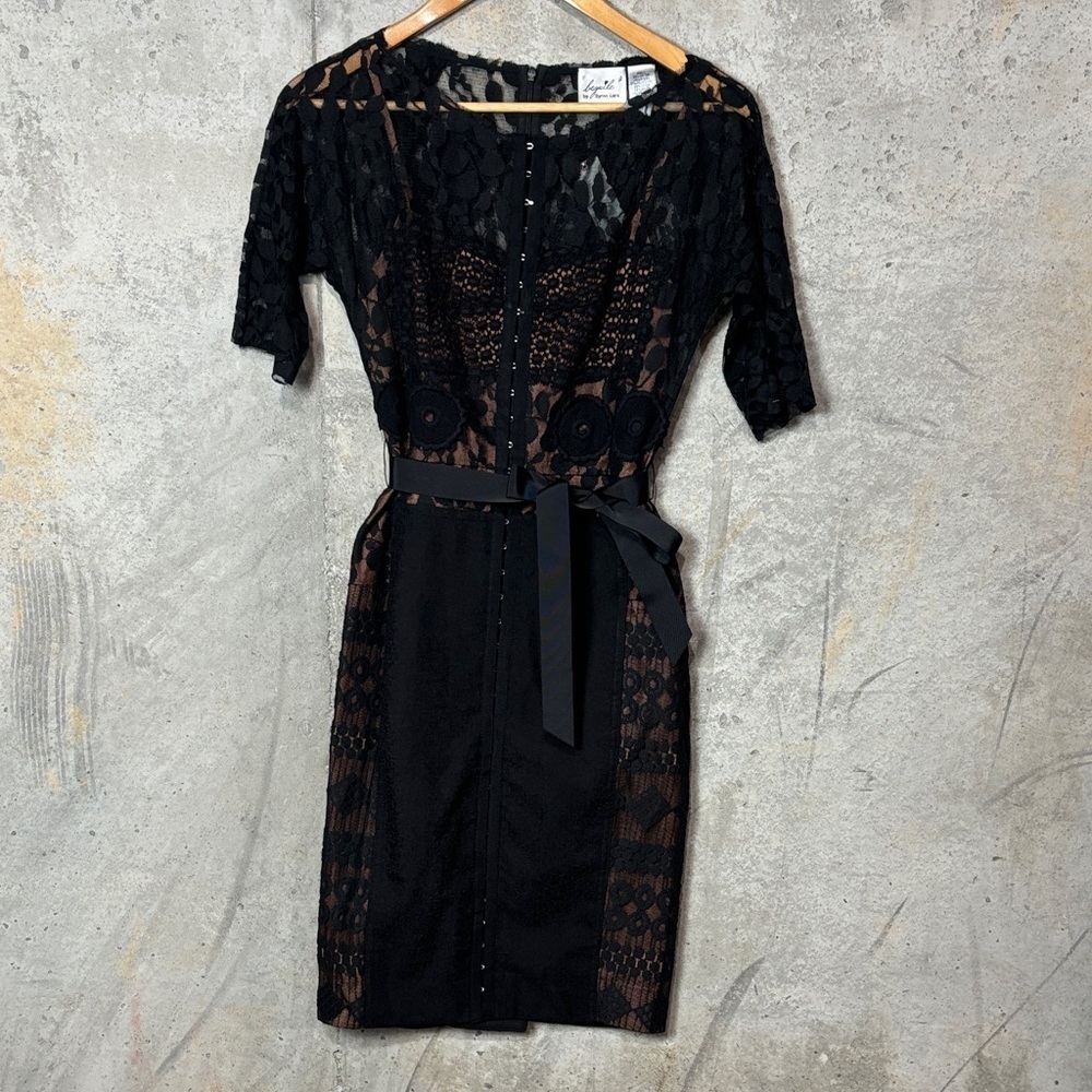 Byron Lars Anthropologie Black Lace Carissima Sheath Dress - Picture 4 of 8